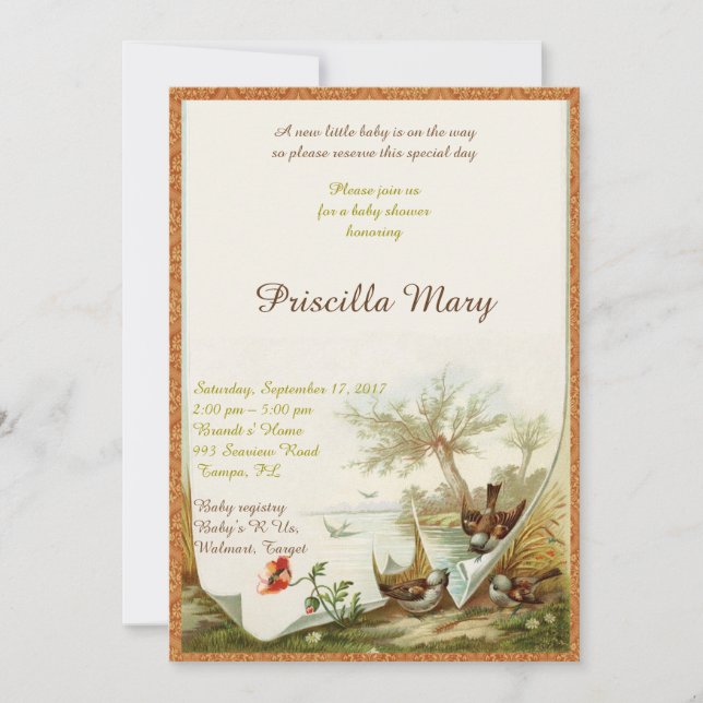 Baby Shower honouring. Invitation (Front)