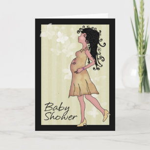 Baby shower in cream and brown invitation