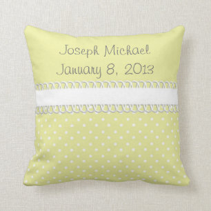 Baby Shower in Yellow Throw Pillow