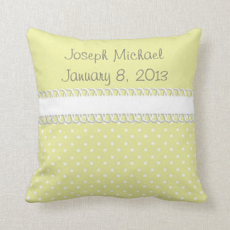 Baby Shower in Yellow Throw Pillow