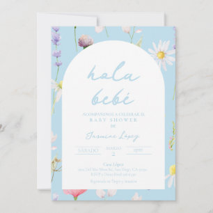 Baby shower Invitación Azul Espagnol Invitation