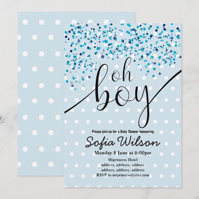 baby shower, invitation (Devant / Derrière)