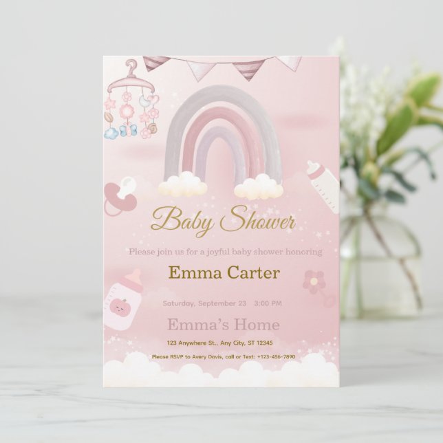 Baby Shower Invitation (Debout devant)