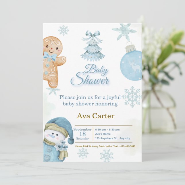 Baby Shower Invitation (Debout devant)