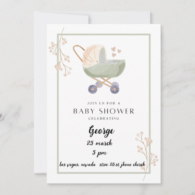 baby shower invitation (Front)