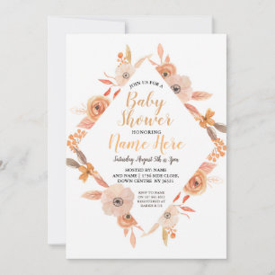 Baby shower Invitation Automne Automne Automne Aut