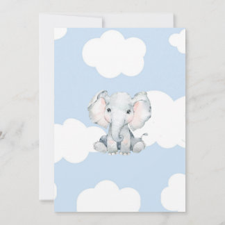 Baby shower invitation avec l'aquarelle éléphant