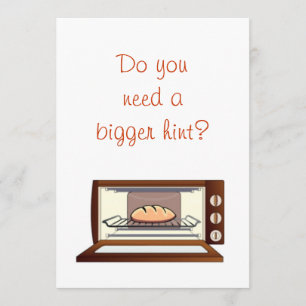 Baby shower Invitation avec un petit pain au four