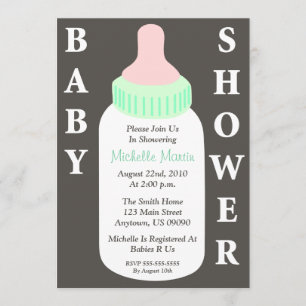 Baby Shower Invitation (Baby Bottle)
