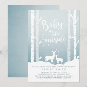 Baby shower invitation Baby il fait froid dehors C