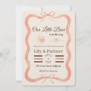 Baby Shower Invitation - Bear