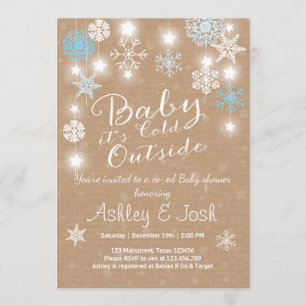 Baby shower invitation bébé il fait froid dehors G