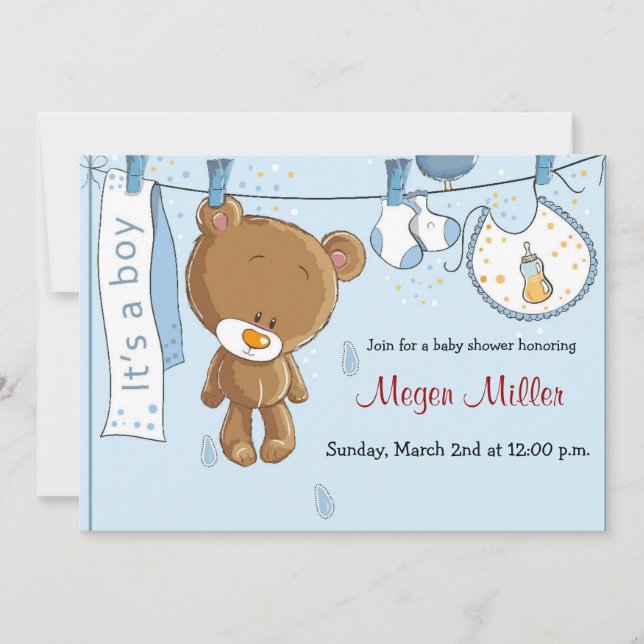 Baby Shower Invitation - Boy (Front)