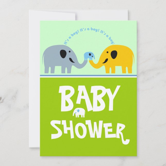 Baby Shower Invitation-Boy Invitation (Front)