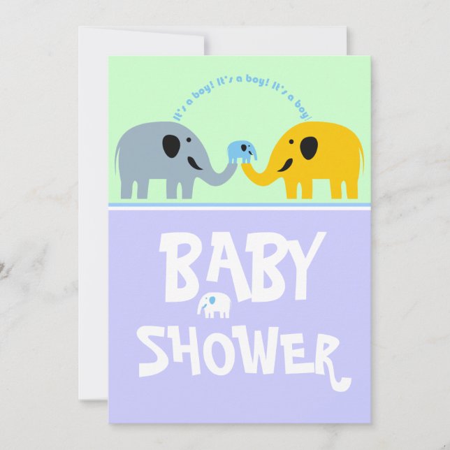 Baby Shower Invitation-Boy Invitation (Front)