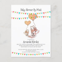 Baby Shower Invitation By Mail Mom Baby Cats White