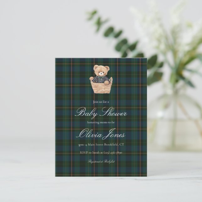 Baby Shower Invitation Card (Debout devant)
