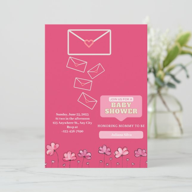 Baby shower Invitation card (Standing Front)