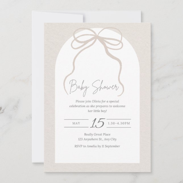 Baby shower invitation card (Front)