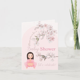 Baby shower invitation card girl - Yoga Mom to Be