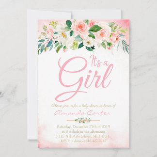 Baby shower invitation c'est un baby shower fille