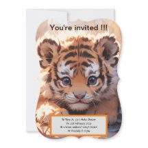 Baby shower invitation cute