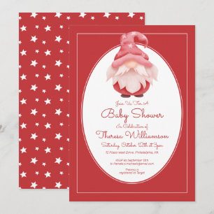 Baby shower   Invitation de Baby shower Red Star G