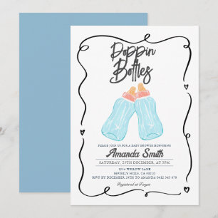 Baby shower Invitation des bouteilles à épingles d