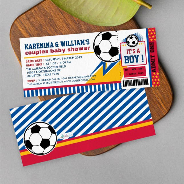 Baby shower Invitation des Couples du Pass Footbal (Créateur téléchargé)