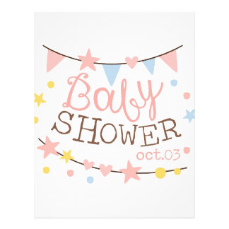 Baby Shower Letterhead, Custom Baby Shower Letterhead Templates