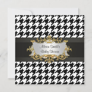 Baby shower Invitation Elegant Damask Turquoise Re