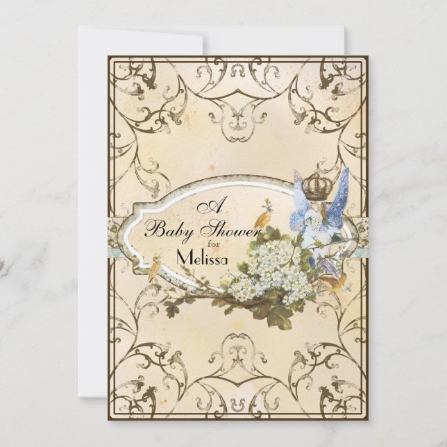 Baby Shower Invitation - Enchanted Faerie Princess (Front)