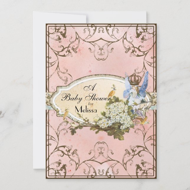 Baby Shower Invitation - Enchanted Faerie Princess (Front)