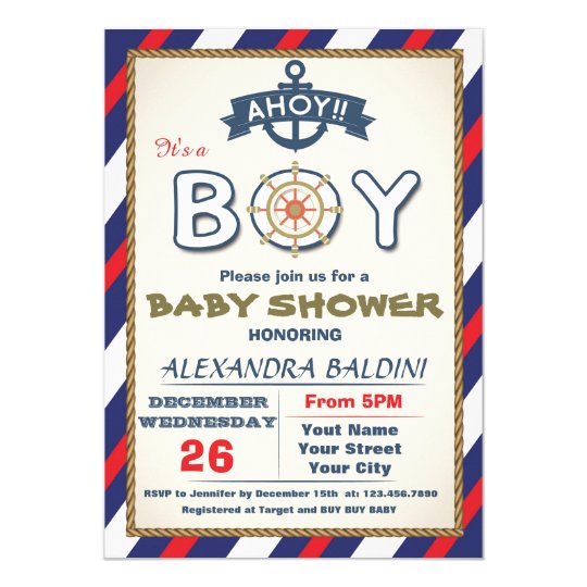 Baby Shower Invitation for a Boy