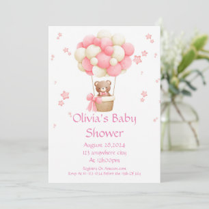 BABY SHOWER INVITATION FOR GIRLS IN PINK