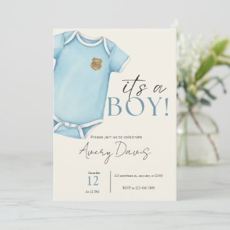 Baby Shower Invitation for Police Families 