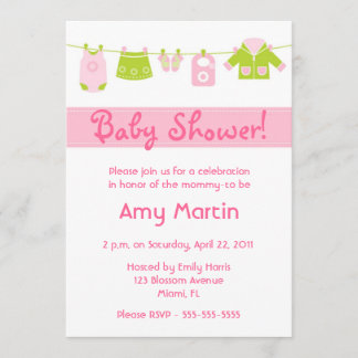 Baby shower invitation - girl