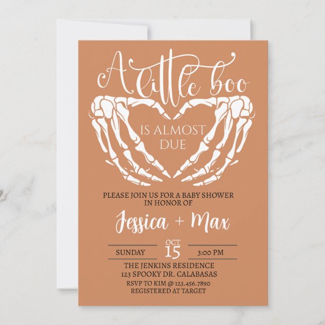 Baby Shower invitation, Halloween Baby Shower Invitation (Front)