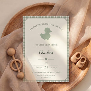 Baby Shower Invitation Little Duckling On The Way