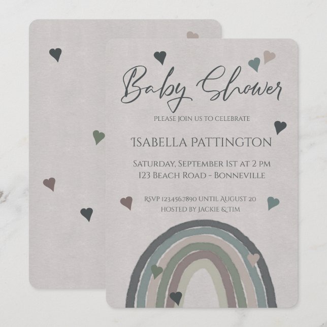 Baby Shower invitation paperlike (Front/Back)