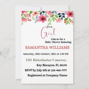 Baby shower invitation party card