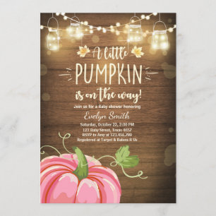 Baby shower invitation Petit Citrouille Automne Ru