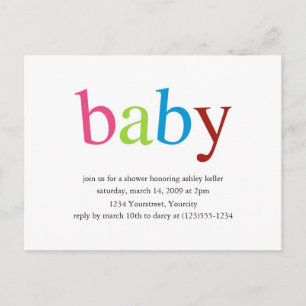 Baby Shower invitation Postcard