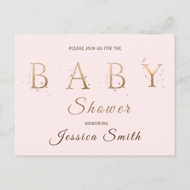 baby shower invitation postcard (Front)