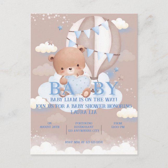 Baby Shower Invitation Postcard (Front)