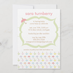 Baby Shower Invitation - Umbrella