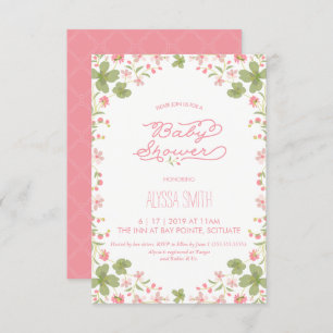 Baby Shower Invitation - Vintage Florals, Girl