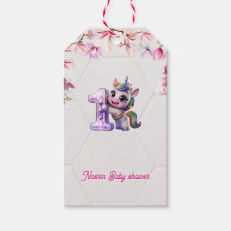 Baby Shower Invitation with Unicorn  Gift Tags