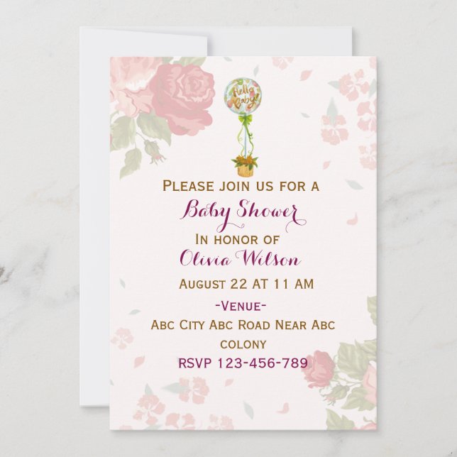 Baby Shower Invitations  (Front)