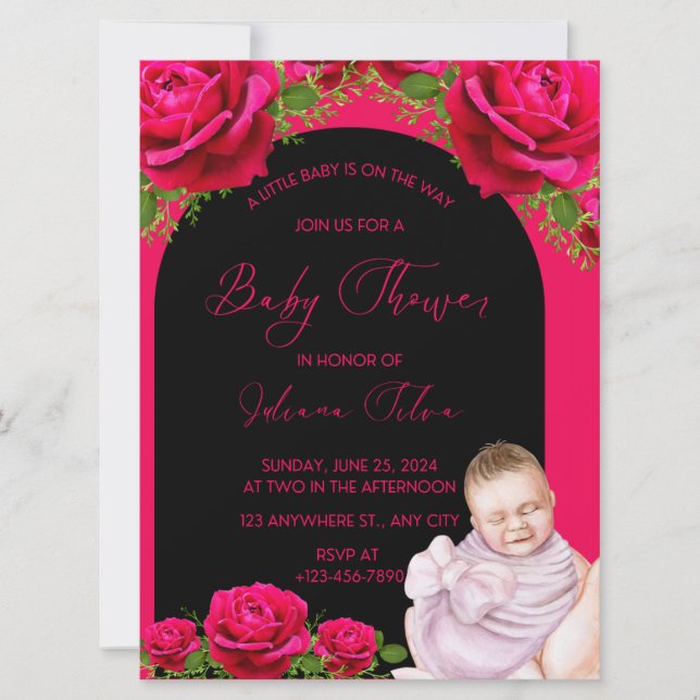 Baby shower invitations card (Front)